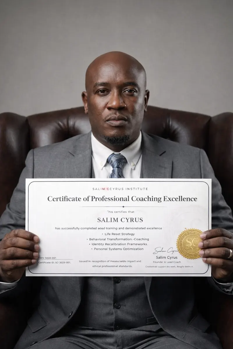 Salim Cyrus presenting a certification